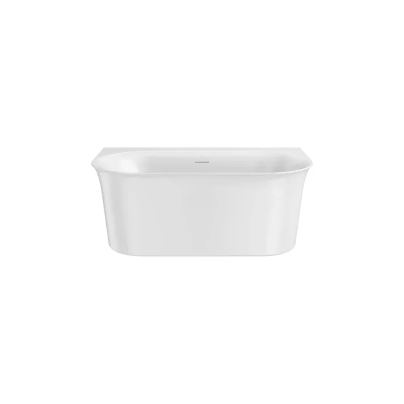 Crosswater Cursa Back To Wall Bath with Overflow and Waste 1500 x 800mm Gloss White product image - Image 3