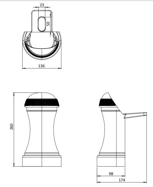 Burlington Guild Bath Leg Set Brushed Nickel detail view - Image 3