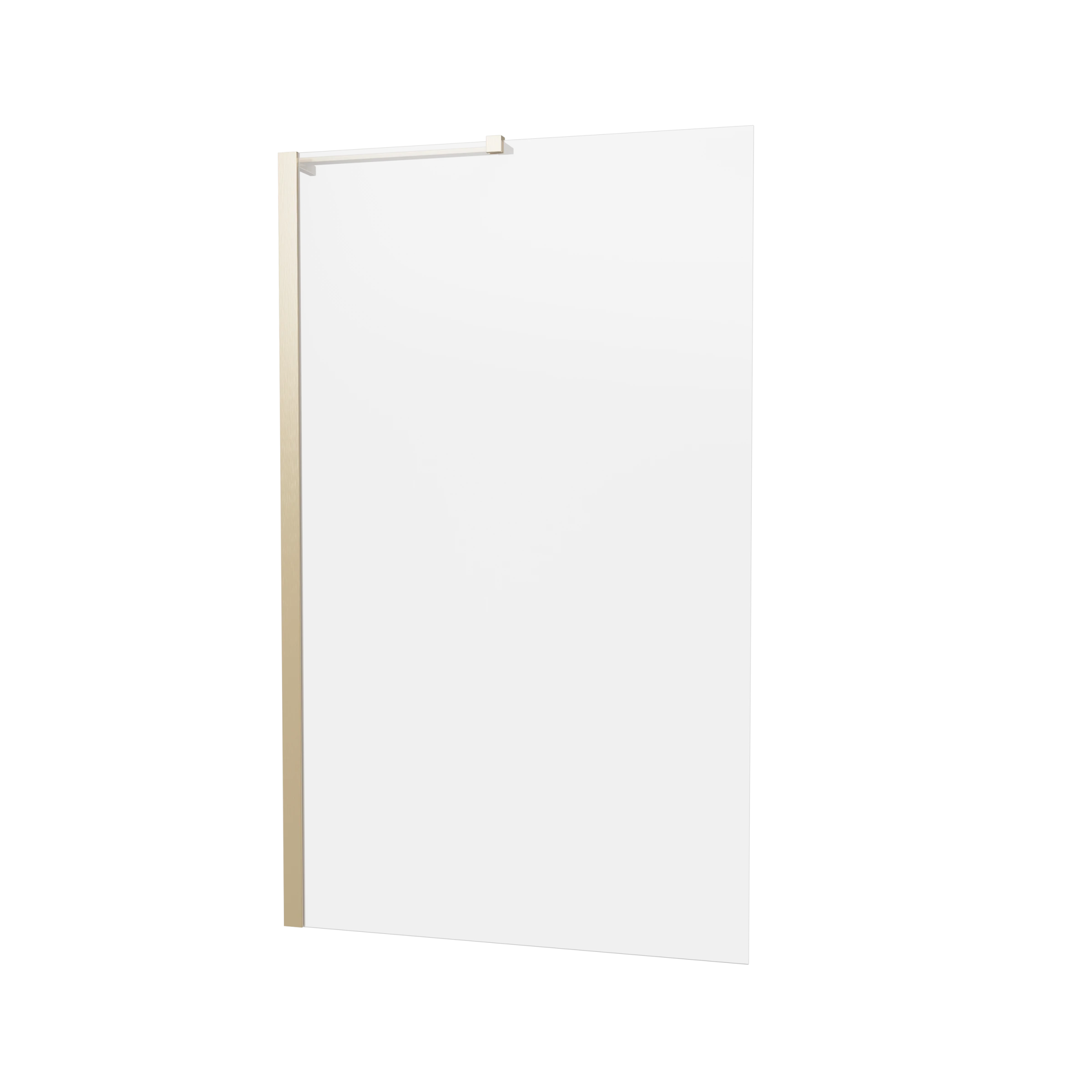 Britton Hoxton 6 Fixed Bath Screen 900 Brushed Brass