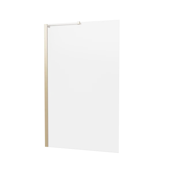 Britton Hoxton 6 Fixed Bath Screen 900 Brushed Brass