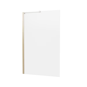 Britton Hoxton 6 Fixed Bath Screen 900 Brushed Brass