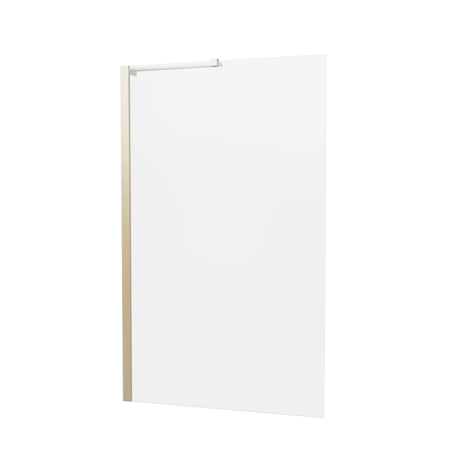 Britton Hoxton 6 Fixed Bath Screen 900 Brushed Brass product image - Image 1