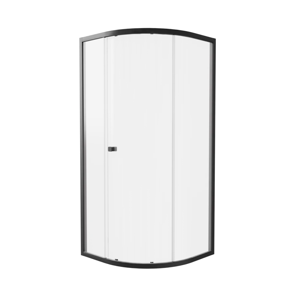Britton Hoxton 6 Quadrant Single Door 900 Matt Black product image - Image 1