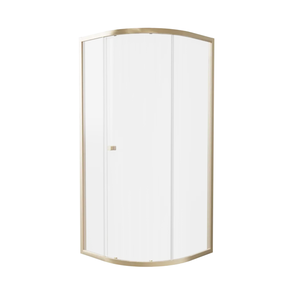 Britton Hoxton 6 Quadrant Single Door 800 Brushed Brass product image - Image 1
