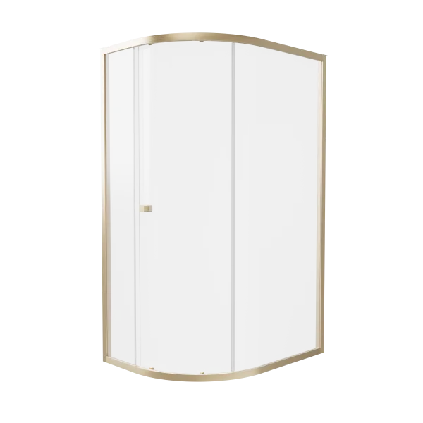 Britton Hoxton 6 Quadrant Single Door 1000 X 800 Brushed Brass