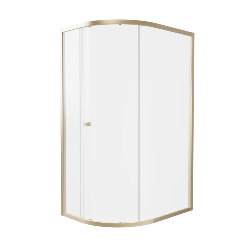 Britton Hoxton 6 Quadrant Single Door 1000 X 800 Brushed Brass product image - Image 1