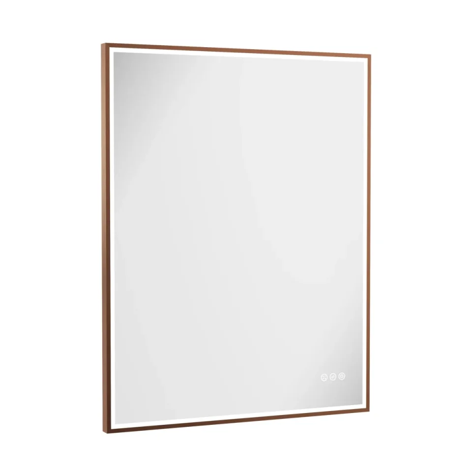 Crosswater MPRO Lit Mirror 700 x 900mm Brushed Bronze detail view - Image 2