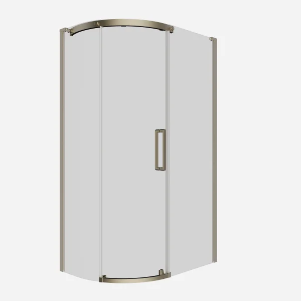 Crosswater Optix Offset Quadrant 1200x800 Left Hand Brushed Brass