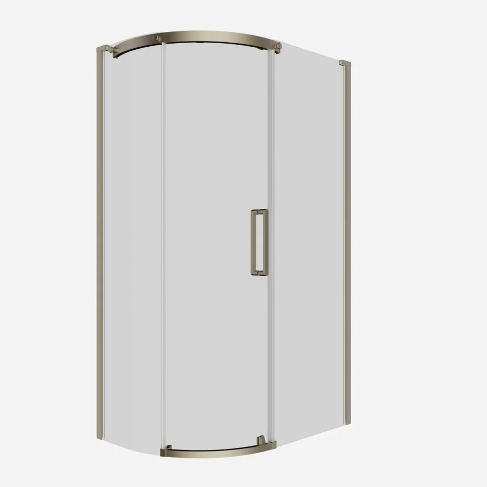 Crosswater Optix Offset Quadrant 1200x800 Left Hand Brushed Brass product image - Image 3