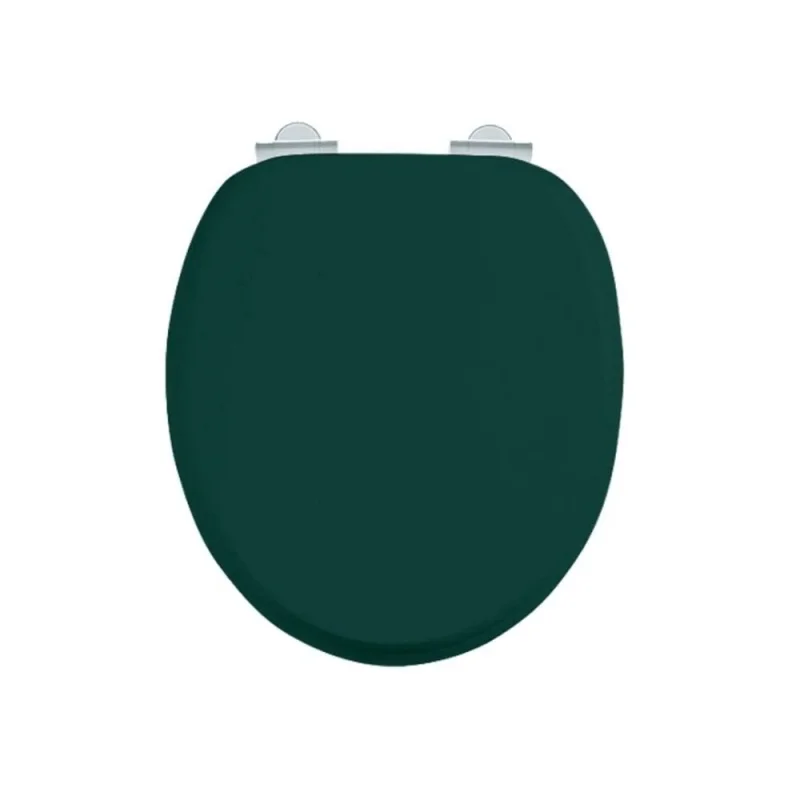 Burlington Soft Close Toilet Seat Matt Green detail view - Image 2