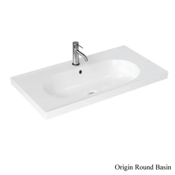 Britton Shoredtich Origin 650mm Basin 1 Tap Hole White