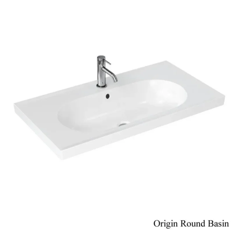 Britton Shoredtich Origin 650mm Basin 1 Tap Hole White product image - Image 2