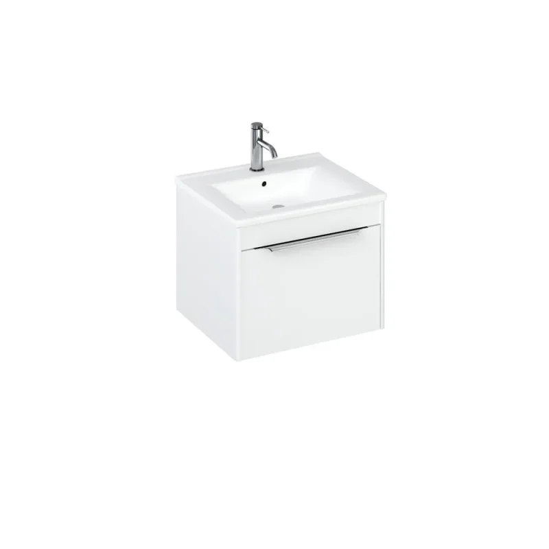 Britton Shoreditch Origin 850mm Basin 1 Tap Hole White detail view - Image 3
