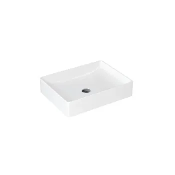 Britton Shoreditch Quad Countertop Basin No Tap Hole White detail view - Image 3