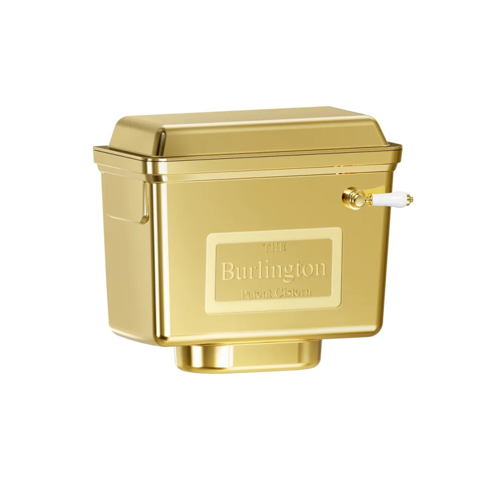 Burlington Gold Aluminium Low Level & Medium Level Cistern Including Lever Cistern Fittings product image - Image 3