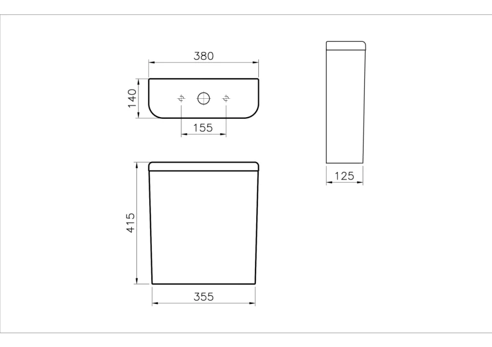 Britton Trim Close Coupled Cistern Inc Fittings Gloss White product image - Image 3