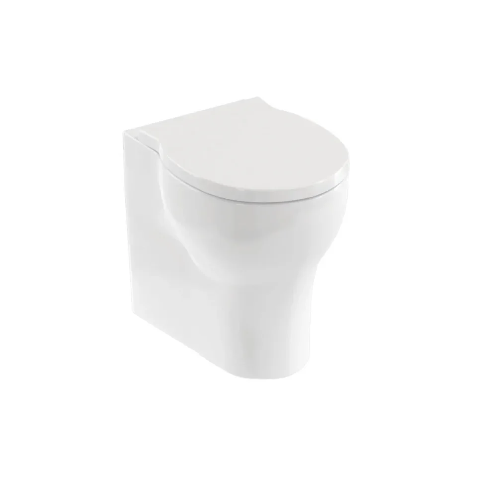 Britton Trim Back To Wall Pan Gloss White detail view - Image 2