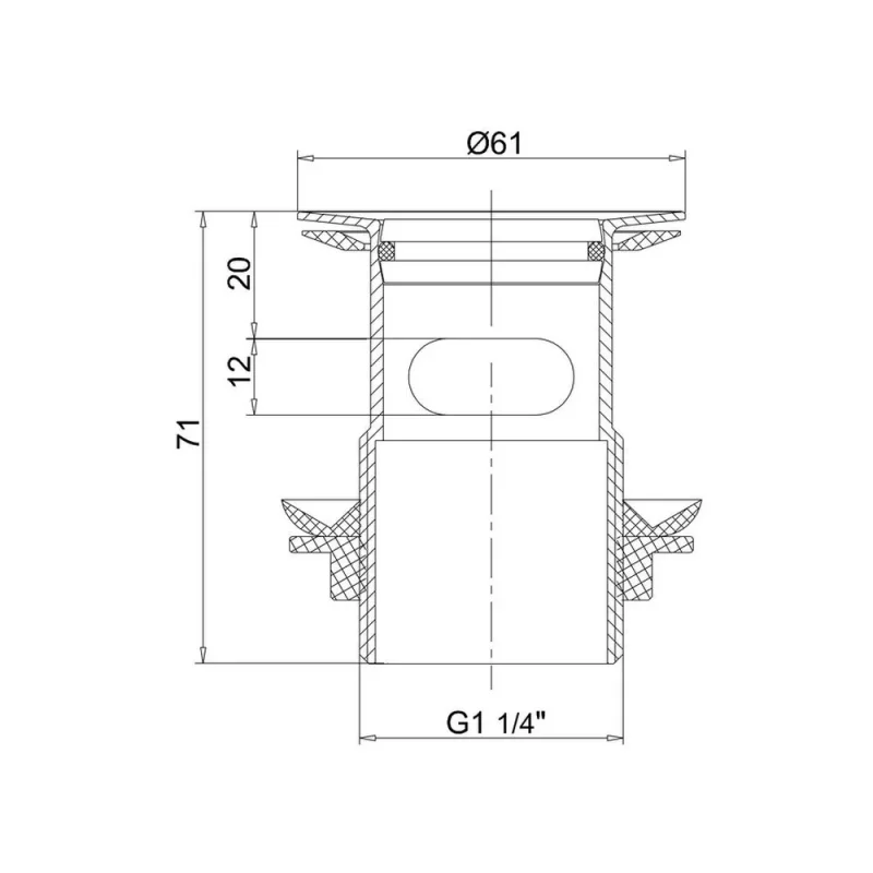 Burlington Flip Top Basin Waste (slotted) Brushed Nickel detail view - Image 2