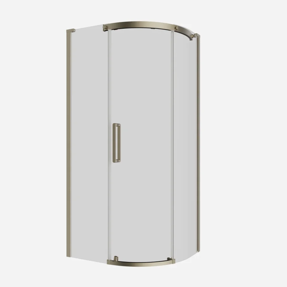 Crosswater Optix Offset Quadrant 1000x800 Right Hand Brushed Brass product image - Image 3