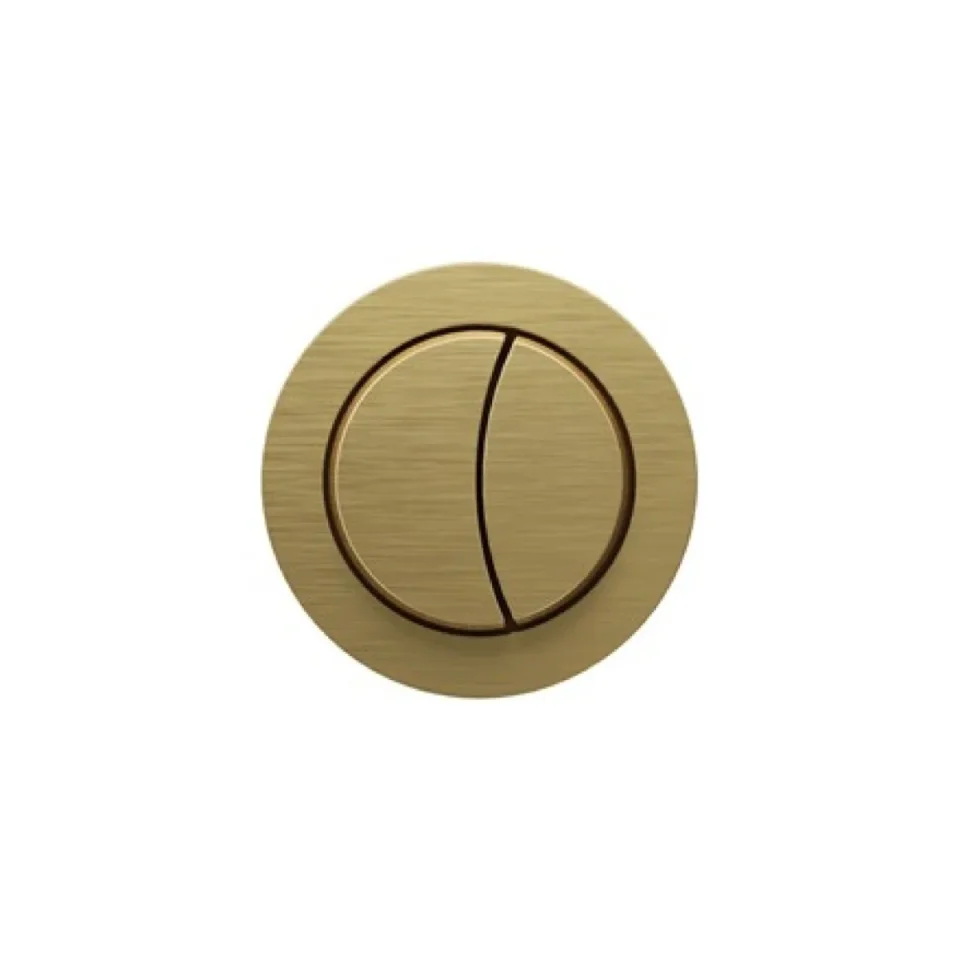 Britton Flush Button & Cable Brushed Brass detail view - Image 2