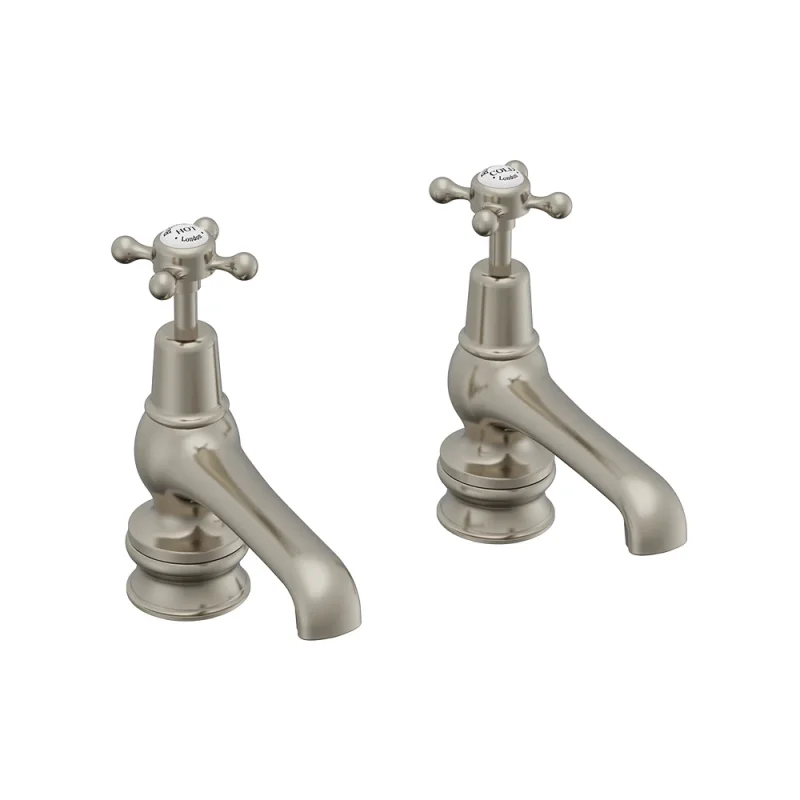 Burlington Regent 5" Basin Taps Brushed Nickel product image - Image 3