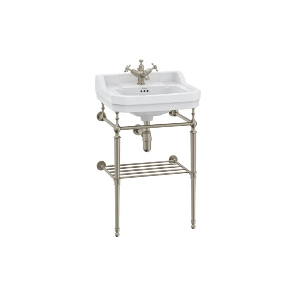 Burlington Towel Rack Basin Stand T22a Brushed Nickel