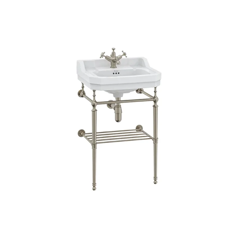 Burlington Towel Rack Basin Stand T22a Brushed Nickel product image - Image 1