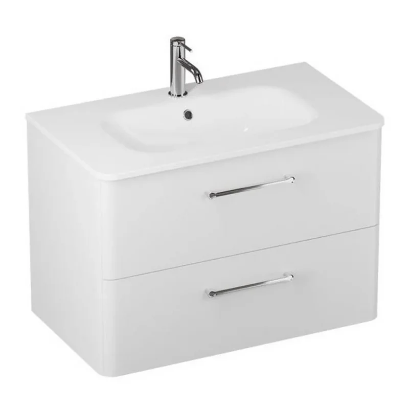 Britton Camberwell Unit 800mm Frosted White detail view - Image 2