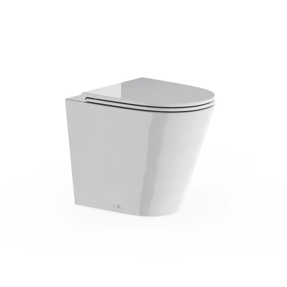 Britton Round Back To Wall Pan Rimless Inc Seat And Fixings product image - Image 3