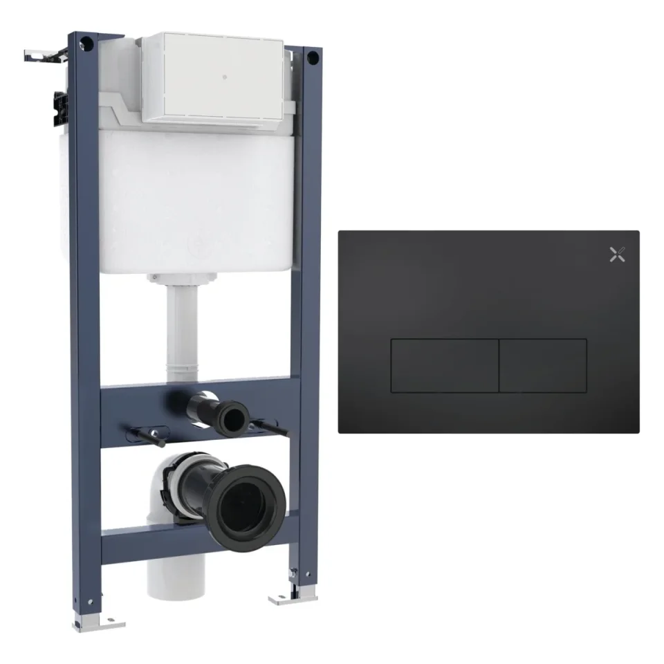Crosswater Mpro Stainless Steel Frame Set 2 Matt Black product image - Image 2