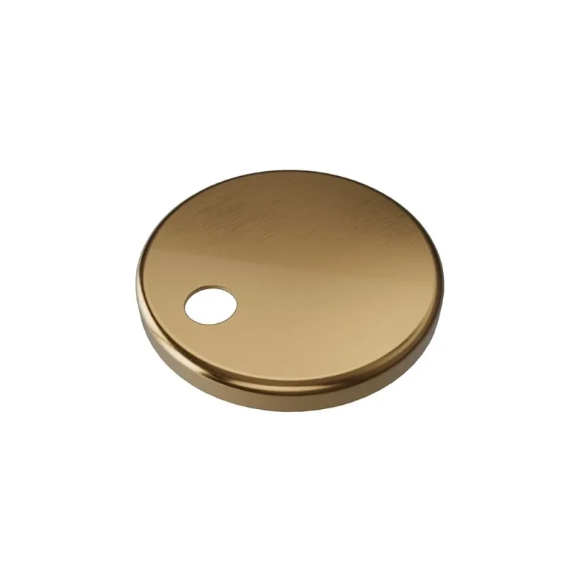 Britton Seat Hinge Cover Brushed Brass Pair detail view - Image 2