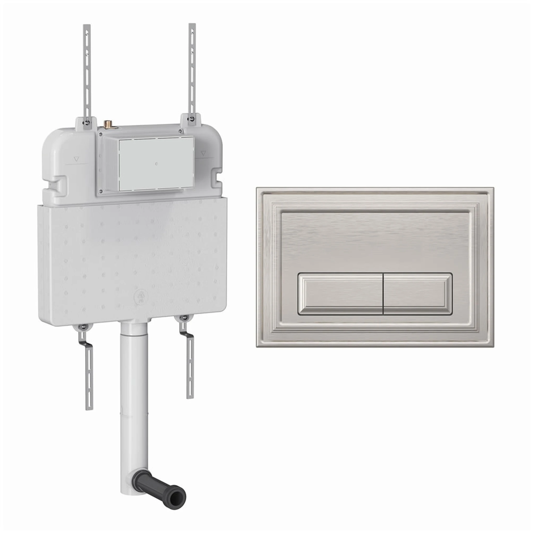 Crosswater Belgravia Cistern Set 2 Brushed Nickel