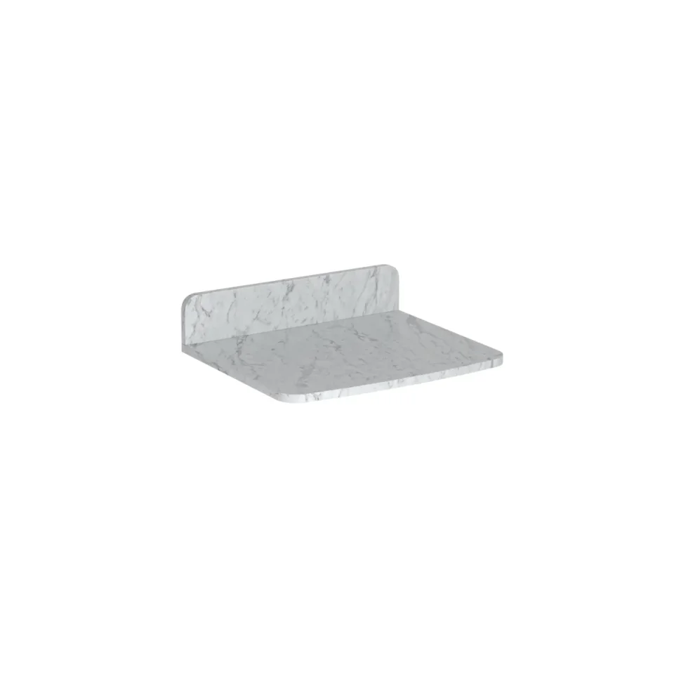 Burlington Guild Vanity Top 620mm With Upstand Cararra product image - Image 5