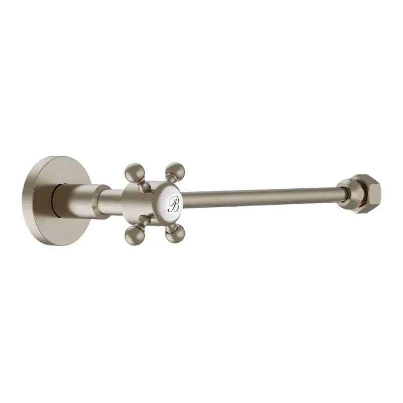 Burlington Cistern Tank On/off Valve Brushed Nickel detail view - Image 2