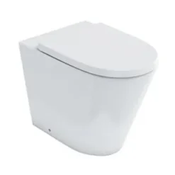 Britton Sphere Rimless Back To Wall Wc & Seat Gloss Whitegloss White detail view - Image 2