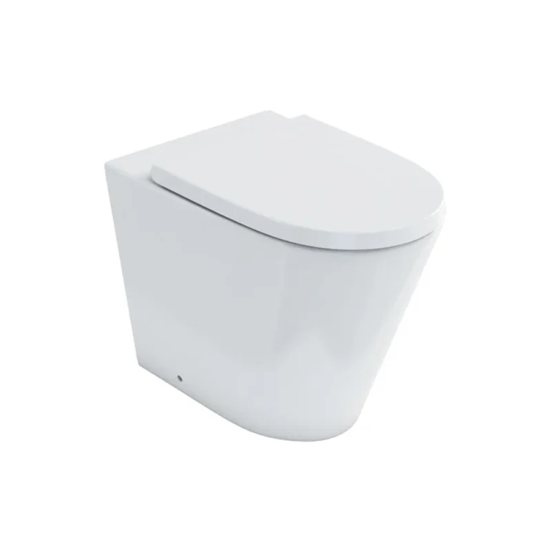 Britton Sphere Rimless Back To Wall Wc & Seat Gloss Whitegloss White product image - Image 3