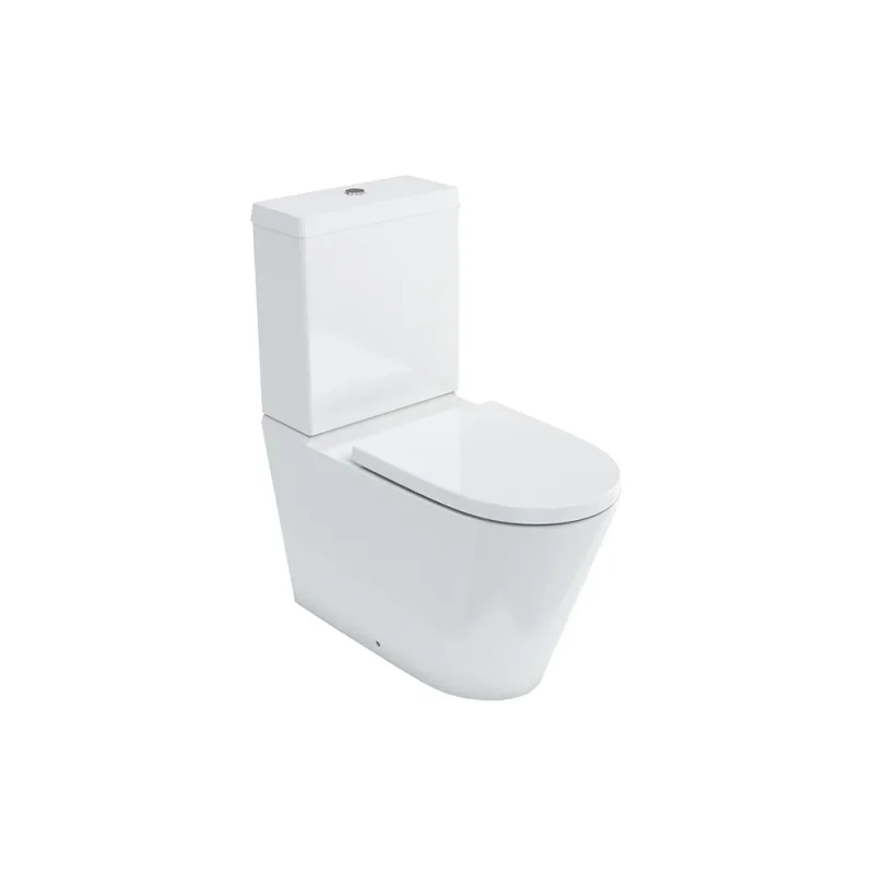 Britton Sphere Rimless Close Coupled Wc & Seat Gloss White product image - Image 3