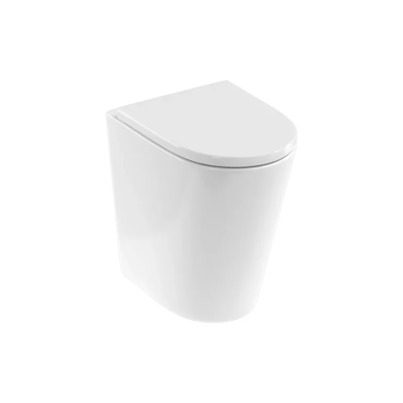 Britton Sphere Tall Rimless Back To Wall Pan 480mm & Seat Gloss White product image - Image 6