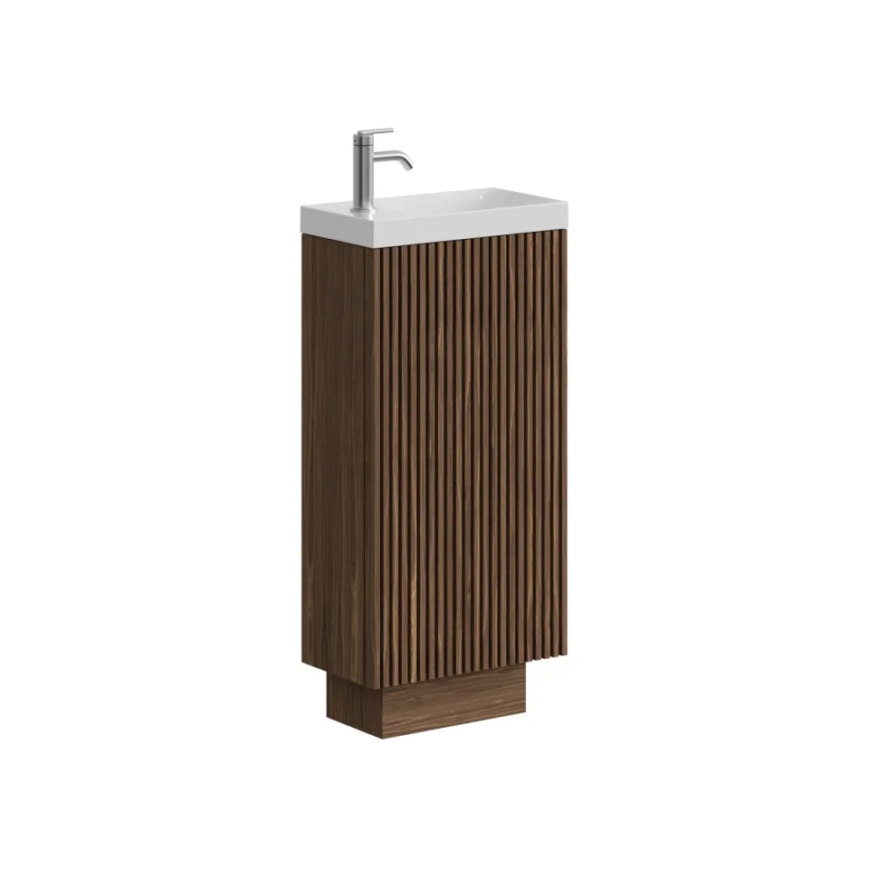 Crosswater Limit 400mm Cloakroom Floorstanding Door Unit Royal Walnut product image - Image 4