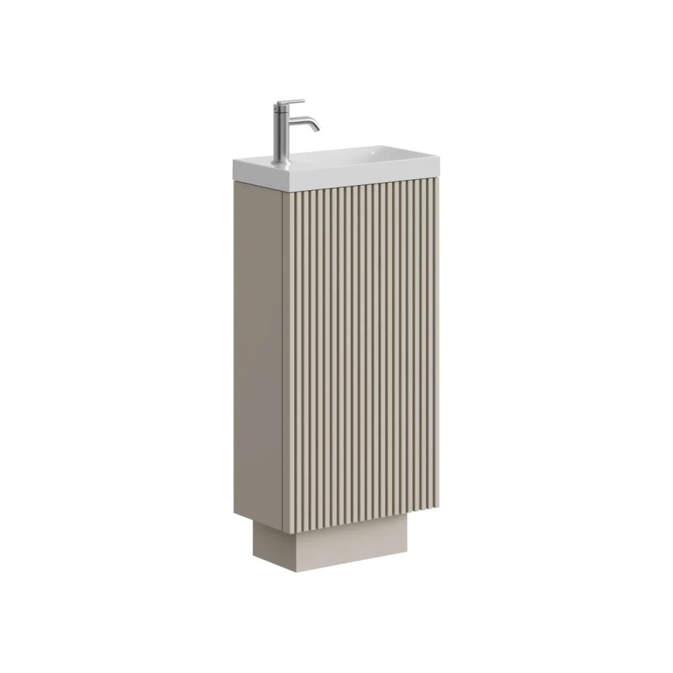 Crosswater Limit 400mm Cloakroom Floorstanding Door Unit Warm Stone product image - Image 3
