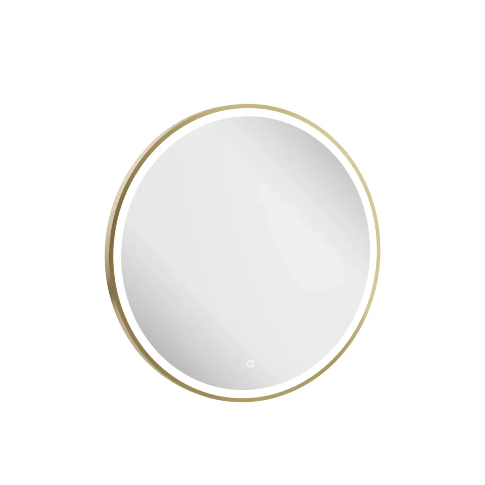 Crosswater Infinity Illuminated Mirror 700 Brushed Brass detail view - Image 3