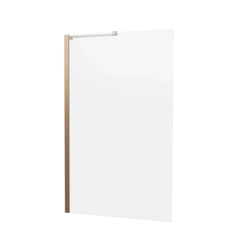 Crosswater 6mm Fixed Bath Screen 900 Brushed Bronze detail view - Image 3