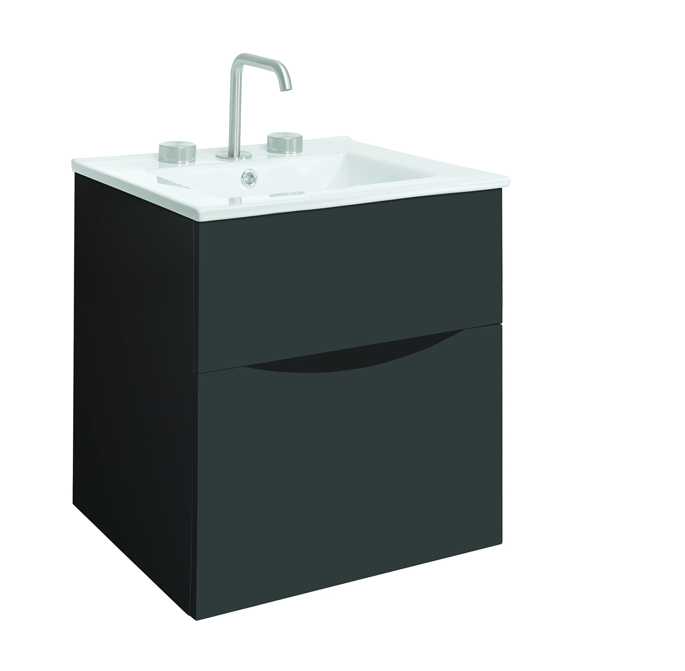 Crosswater Glide II Basin 500 Ceramic NTH White Gloss