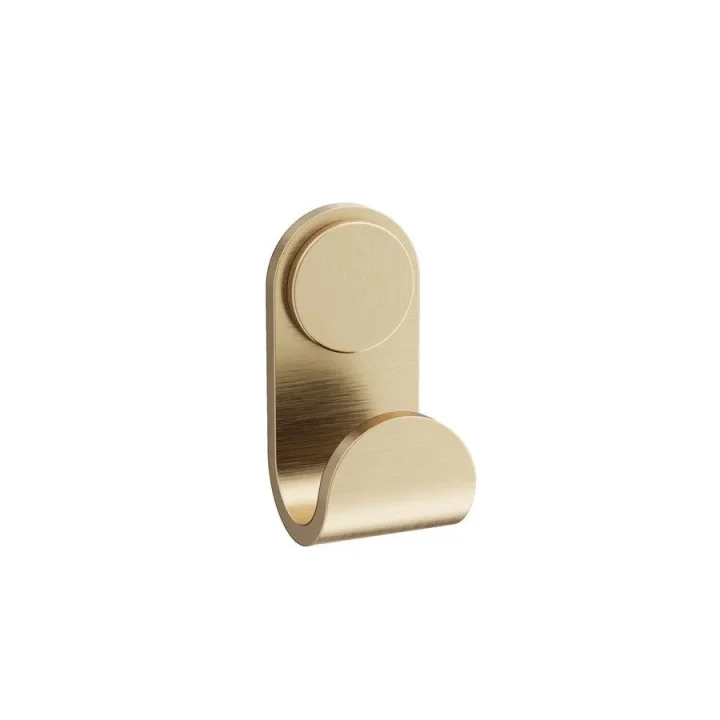 Crosswater Velo Robe Hook Brushed Brass detail view - Image 2