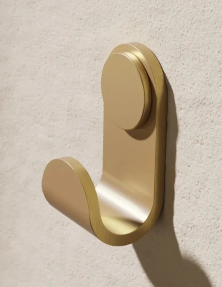 Crosswater Velo Robe Hook Brushed Brass detail view - Image 3
