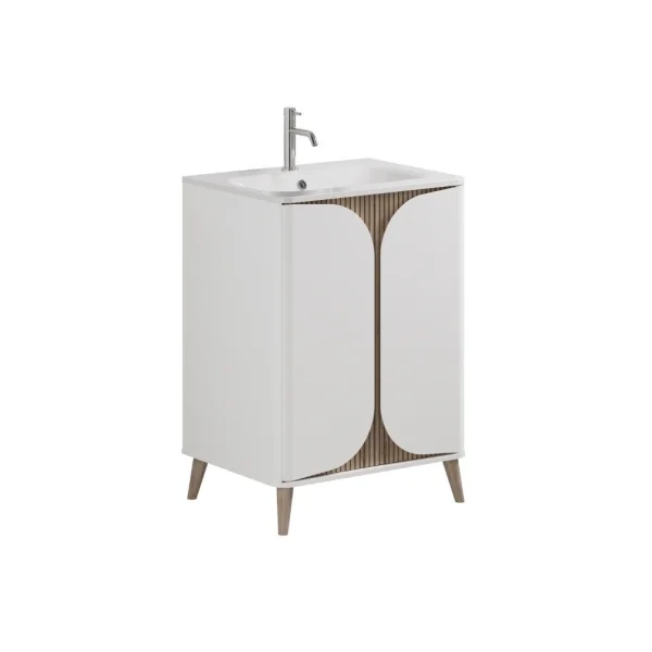 Crosswater Tambour Basin 1TH 600 White