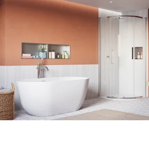 Crosswater Asura 8mm Quadrant Single Door A 800 x 800 Fixed Panels Chrome