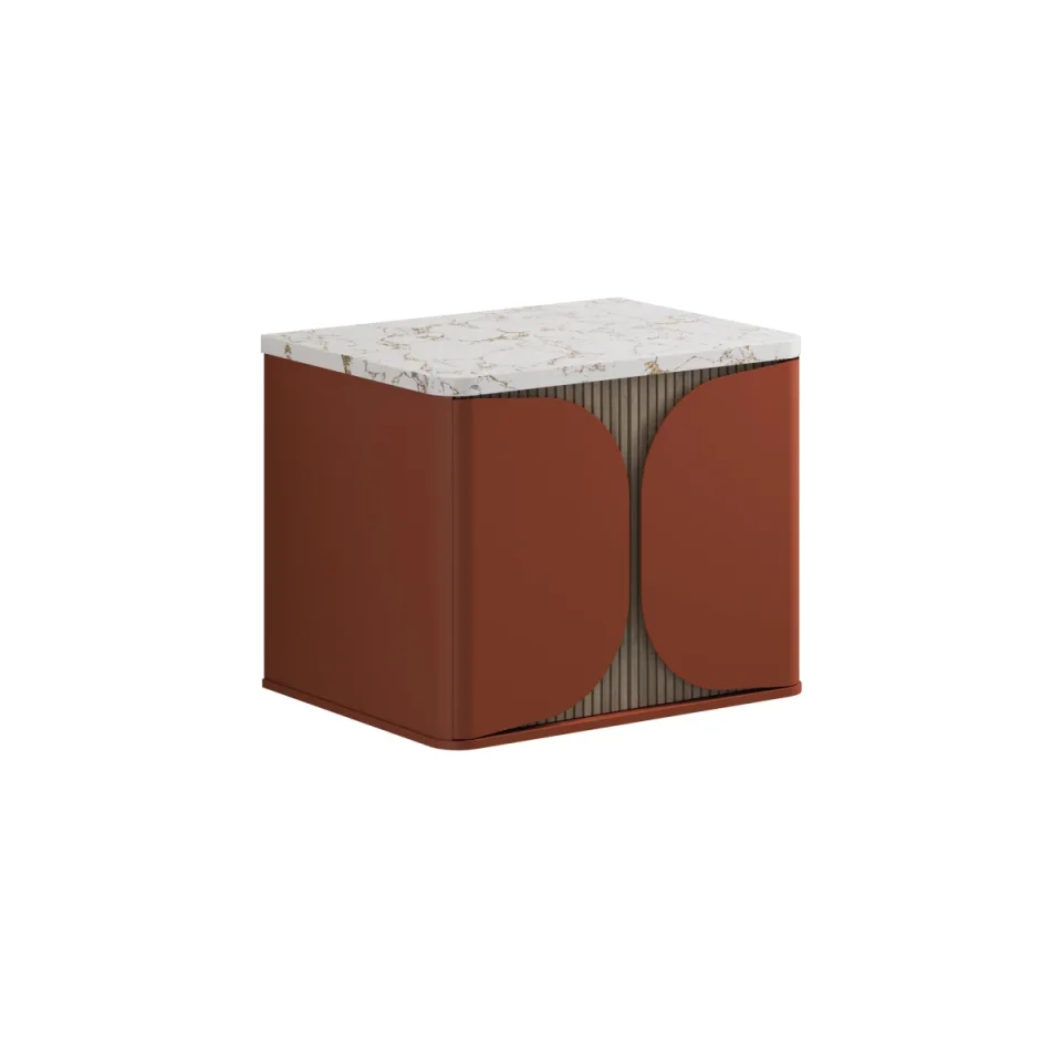 Crosswater Tamobour 600mm One Drawer Wall Hung Vanity Soft Clay product image - Image 5