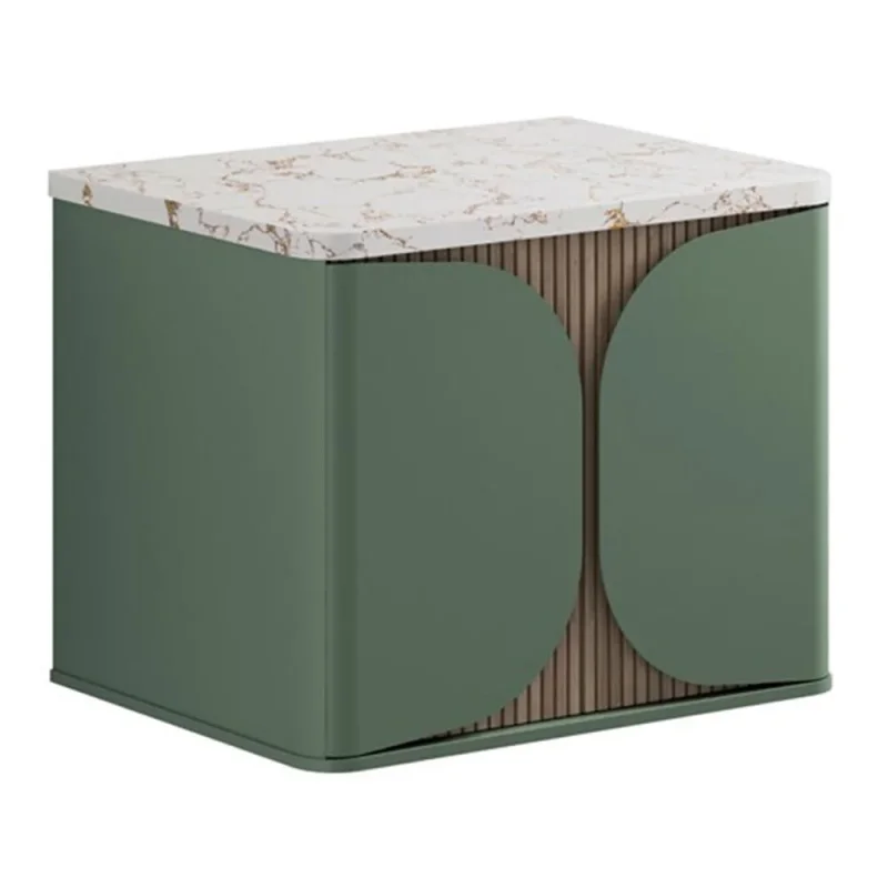 Crosswater Tamobour 600mm One Drawer Wall Hung Vanity Sage Green detail view - Image 2