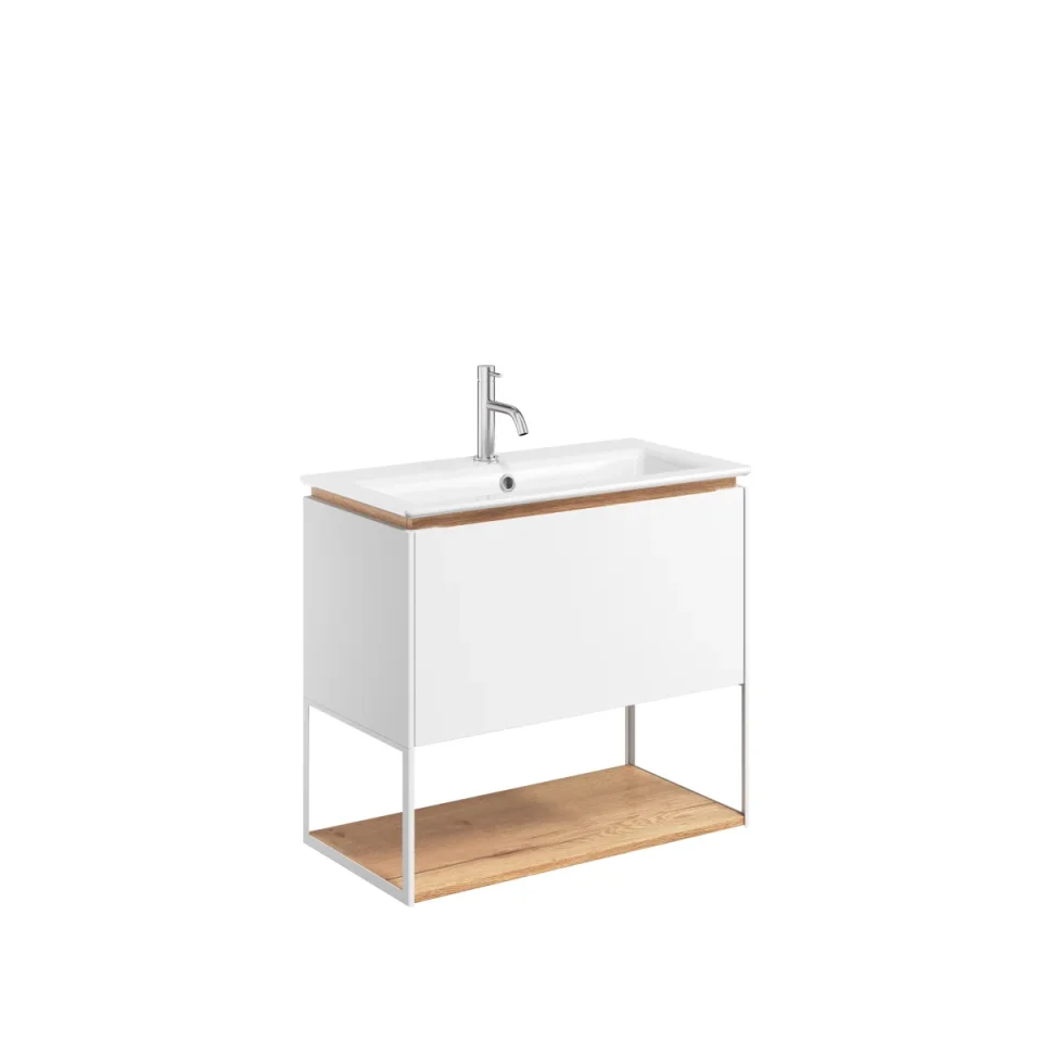 Crosswater Mada Shelf & Frame 700 Matt White product image - Image 4